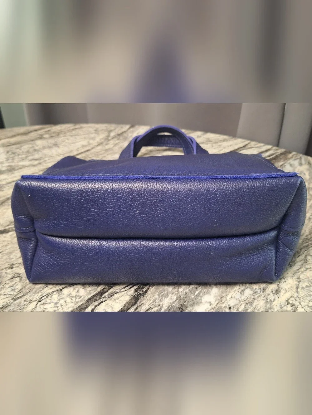 Portland Leather Mini Crossbody Tote, NWOT, COBALT